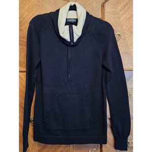 Lauren Ralph Lauren Size Medium Black White Cowl Neck Sweater